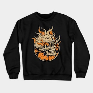 skull fire Crewneck Sweatshirt